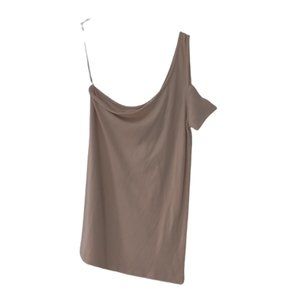 NWT Splendid Women's Off Shoulder Cold Shoulder Pink/Beige Top Size S $70 K314